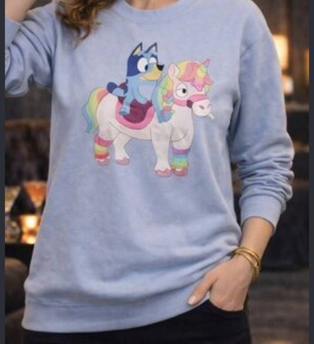Bluey Unicorn Ride Women's Crewneck — BoxLunch size 3x
